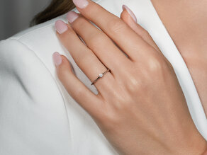 Verlovingsring Heaven 4 in zilver 925/- met diamant 0,07ct G/VS