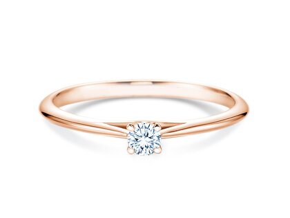 Verlovingsring Heaven 4 in 14K roségoud met diamant 0,10ct G/SI