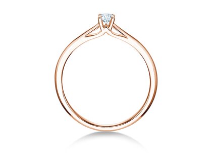 Verlovingsring Heaven 4 in 14K roségoud met diamant 0,10ct G/SI