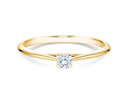 Verlovingsring Heaven 4 in 14K geelgoud met diamant 0,10ct H/SI