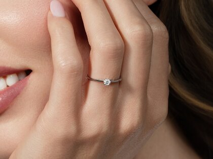Verlovingsring Heaven 4 in zilver 925/- met diamant 0,15ct G/VS