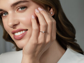 Verlovingsring Heaven 4 in zilver 925/- met diamant 0,15ct G/VS