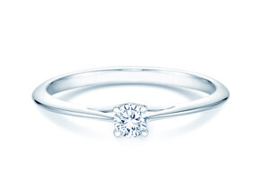 Verlovingsring Heaven 4 in 9K witgoud met diamant 0,20ct D/IF