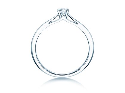 Verlovingsring Heaven 4 in 9K witgoud met diamant 0,20ct D/IF