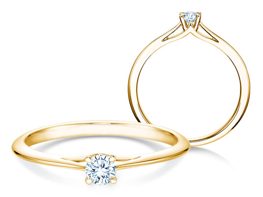 Verlovingsring Heaven 4 in 9K geelgoud met Lab-grown diamant 0,15ct E/VS