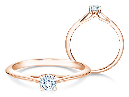 Verlovingsring Heaven 4 in 9K witgoud met diamant 0,25ct H/SI