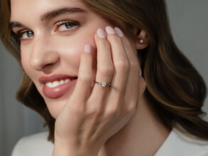 Verlovingsring Heaven 4 in 18K roségoud met diamant 0,30ct G/SI