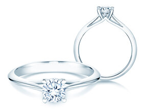 Verlovingsring Heaven 4 in 18K witgoud met diamant 0,30ct G/SI