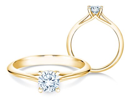 Verlovingsring Heaven 4 in 18K geelgoud met diamant 0,30ct G/SI