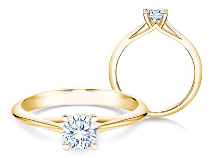 Verlovingsring Heaven 4 in 14K geelgoud met diamant 0,40ct G/SI