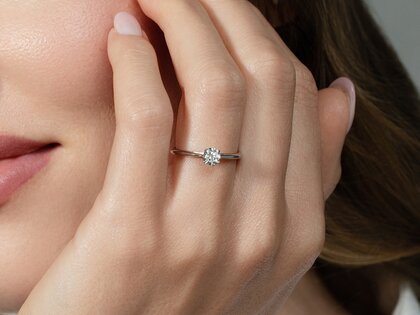 Verlovingsring Heaven 4 in platina 950/- met diamant 0,50ct H/SI