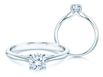 Verlovingsring Heaven 4 in 18K witgoud met diamant 0,50ct G/SI