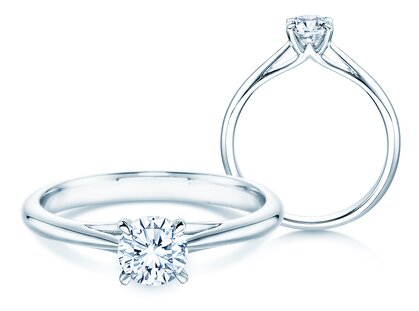 Verlovingsring Heaven 4 in 14K witgoud met diamant 0,50ct G/SI