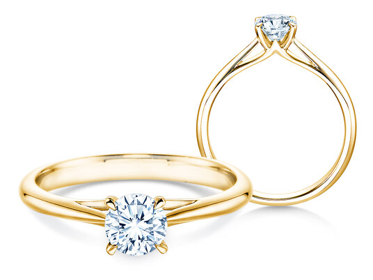 Verlovingsring Heaven 4 in 9K geelgoud met Lab-grown diamant 0,50ct E/VS