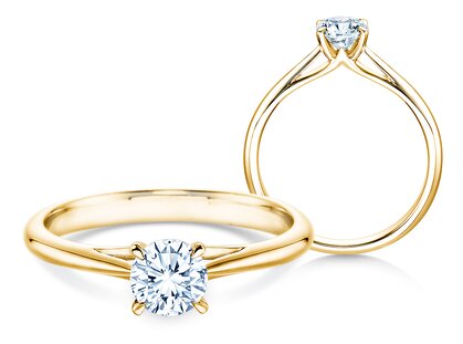 Verlovingsring Heaven 4 in 14K geelgoud met diamant 0,50ct H/SI
