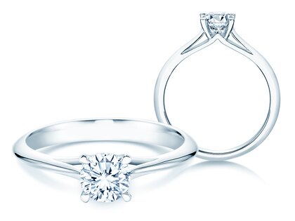 Verlovingsring Heaven 4 in 14K witgoud met diamant 0,75ct G/SI
