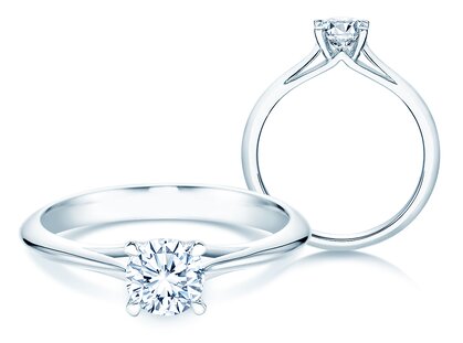 Verlovingsring Heaven 4 in 14K witgoud met diamant 0,75ct G/SI