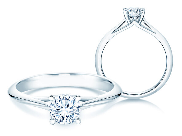 Verlovingsring Heaven 4 in 14K witgoud met diamant 0,75ct G/SI