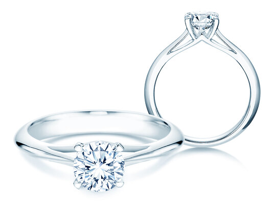 Verlovingsring Heaven 4 in 9K witgoud met diamant 1,00ct H/SI