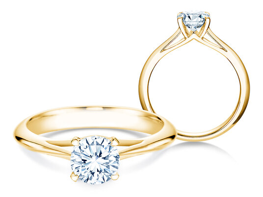 Verlovingsring Heaven 4 in 9K witgoud met diamant 1,00ct H/SI