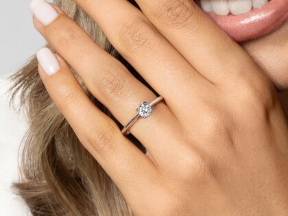 Verlovingsring Heaven 4 in platina 950/- met diamant 0,50ct H/SI