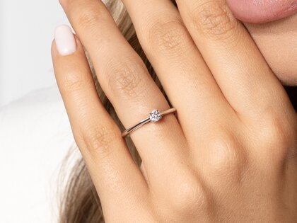 Verlovingsring Heaven 4 in zilver 925/- met diamant 0,15ct G/VS