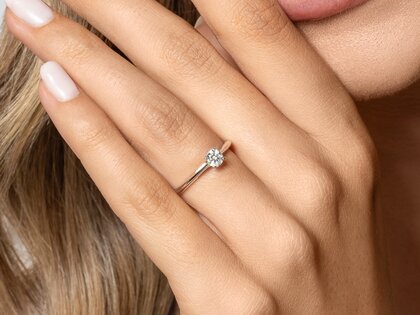 Verlovingsring Heaven 4 in 9K witgoud met diamant 0,25ct H/SI