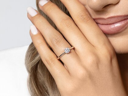 Verlovingsring Heaven 4 in 14K geelgoud met diamant 0,40ct G/SI