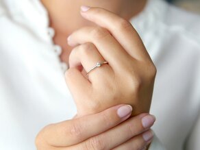 Verlovingsring Heaven 4 in zilver 925/- met diamant 0,10ct G/SI