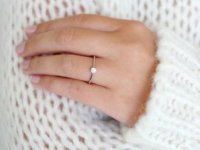 Verlovingsring Heaven 4 in zilver 925/- met Lab-grown diamant 0,15ct E/VS