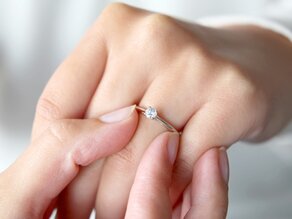 Verlovingsring Heaven 4 in 9K witgoud met diamant 0,25ct H/SI