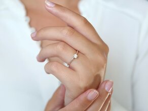Verlovingsring Heaven 4 in 18K witgoud met diamant 0,30ct G/SI
