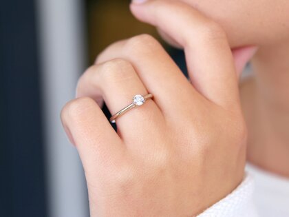 Verlovingsring Heaven 4 in 14K witgoud met diamant 0,40ct H/SI