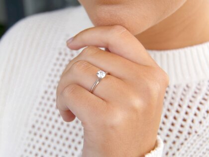 Verlovingsring Heaven 4 in platina 950/- met Lab-grown diamant 0,50ct E/VS