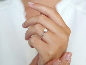 Verlovingsring Heaven 4 in platina 950/- met diamant 0,50ct H/SI