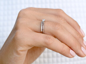 Verlovingsring Heaven 4 in zilver 925/- met diamant 0,15ct G/VS