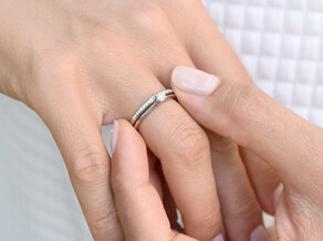 Verlovingsring Heaven 4 in 9K witgoud met diamant 0,25ct H/SI