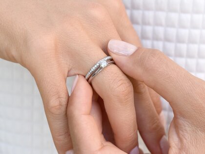 Verlovingsring Heaven 4 in platina 950/- met diamant 0,50ct H/SI