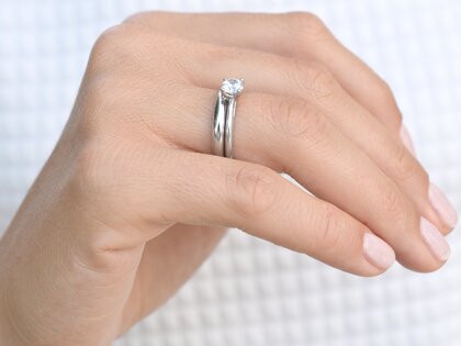 Verlovingsring Heaven 4 in 14K witgoud met diamant 0,75ct G/SI