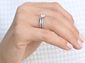 Verlovingsring Heaven 4 in 14K witgoud met diamant 0,75ct G/SI