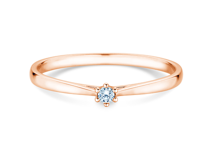 Verlovingsring Heaven 6 Petite in 14K roségoud met diamant 0,05ct G/SI
