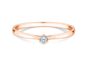 Verlovingsring Heaven 6 Petite in 14K roségoud met diamant 0,05ct G/SI