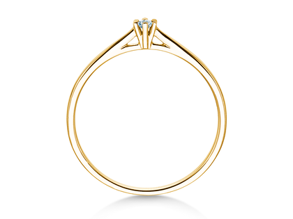 Verlovingsring Heaven 6 Petite in 14K geelgoud met diamant 0,07ct G/SI