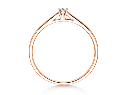 Verlovingsring Heaven 6 Petite in 14K roségoud met diamant 0,05ct G/SI