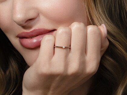 Verlovingsring Heaven 6 in 18K roségoud met diamant 0,05ct H/SI