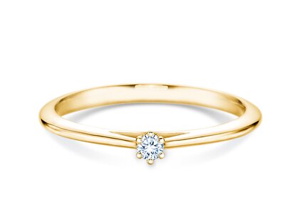 Verlovingsring Heaven 6 in 14K geelgoud met diamant 0,07ct