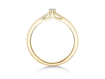 Verlovingsring Heaven 6 in 14K geelgoud met diamant 0,07ct