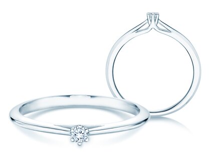 Verlovingsring Heaven 6 in zilver 925/- met diamant 0,07ct