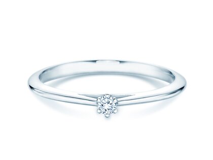 Verlovingsring Heaven 6 in zilver 925/- met diamant 0,05ct H/SI