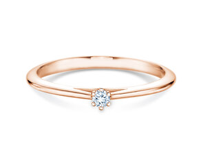 Verlovingsring Heaven 6 in 18K roségoud met diamant 0,05ct H/SI